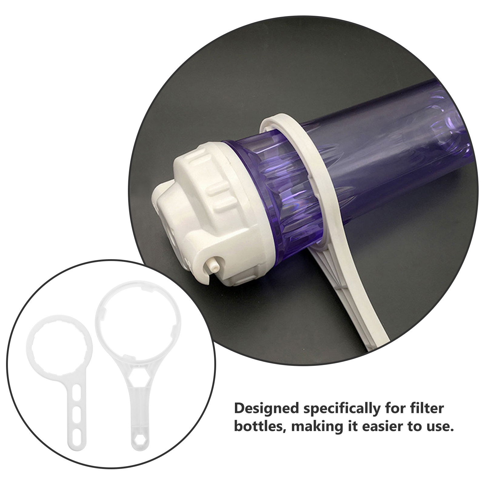 Portable Water Filter - 1 セットの膜フィルターハウジングレンチポータブル修理水フィルタースパナプラスチックハウジングフィルタースパナ膜に対応