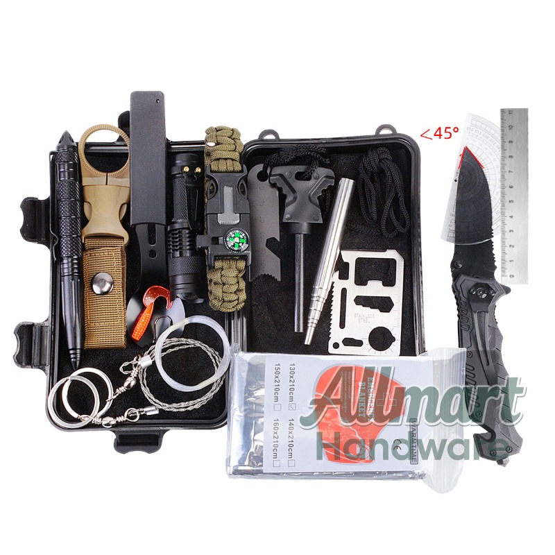 Outdoor Camping Equipment - 多機能ポータブルEDCサバイバルツールボックス、アウトドアキャンプ緊急装備、プロ仕様SOS救急キット