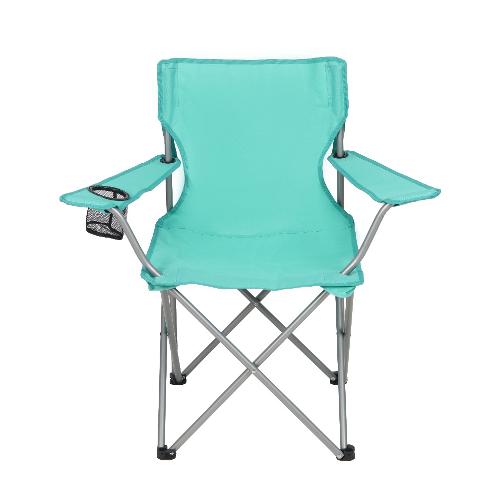 Outdoor Camping Recliner Chairs - 折りたたみ式クワッドキャンプチェア カップホルダー付き ポータブルアウトドアシート ビーチ釣り庭ピクニック用 グリーン