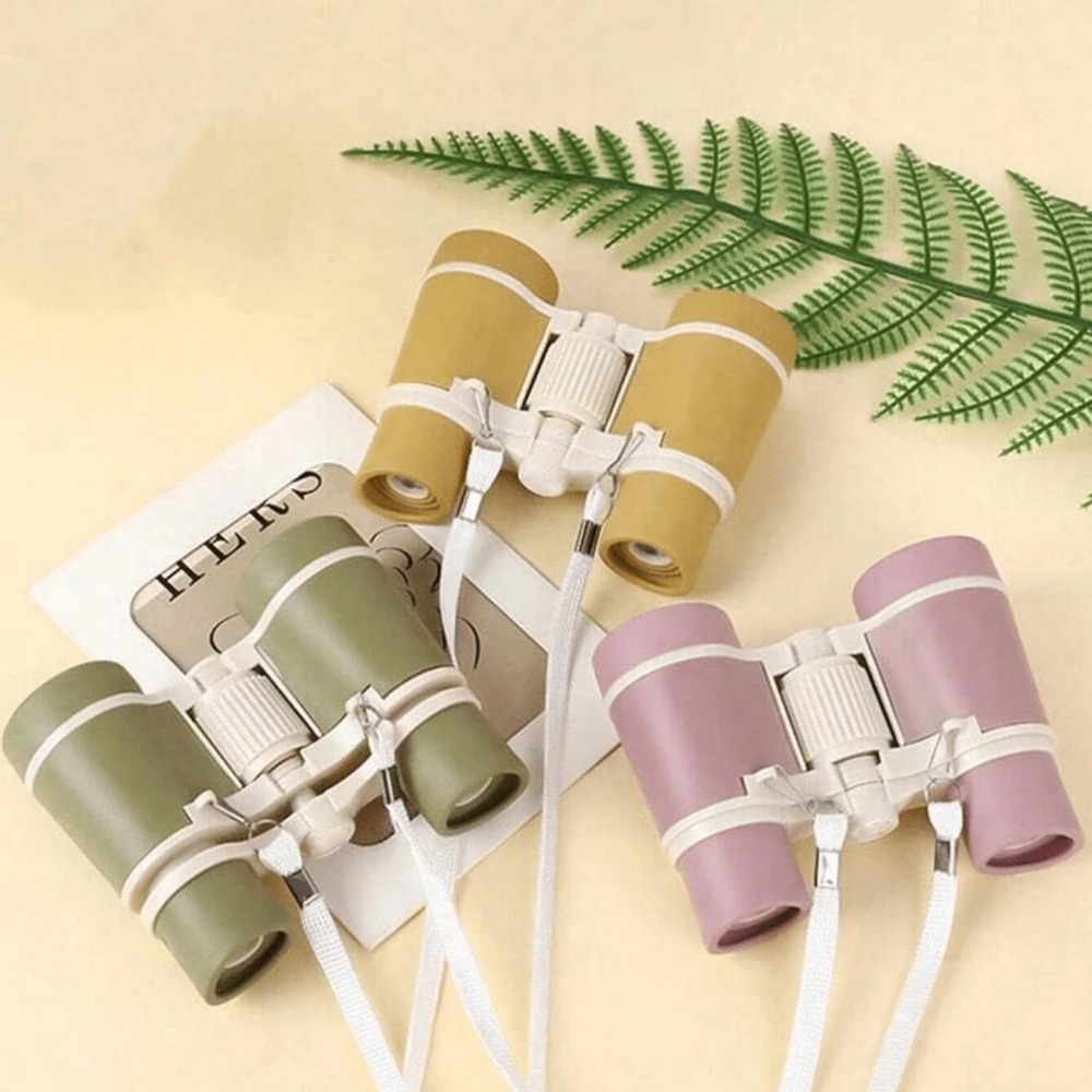 Outdoor Camping Toys - 耐久性のあるダブルアイ探検子供用双眼鏡耐衝撃ゴム望遠鏡屋外おもちゃカラフルなコンパクトポータブルキャンプギフト