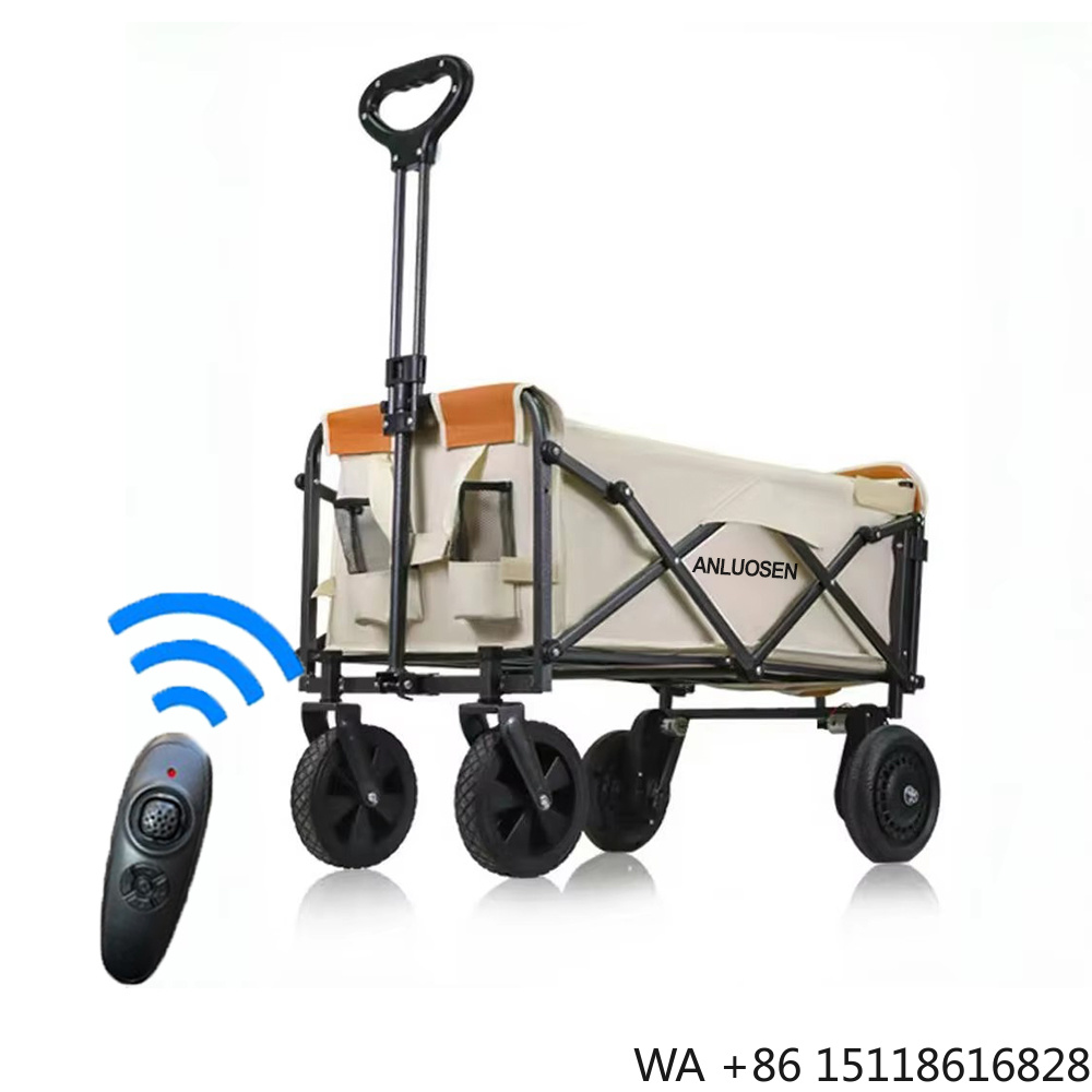 Outdoor Camping Wagon - 電動キャンプワゴンカート 折りたたみ式 2000mAh 電動アシスト付き 屋外用 キャンプ