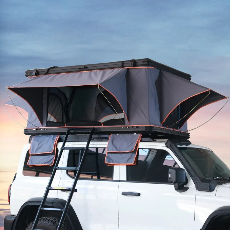 Outdoor Camping House - アルミ製4人用ルーフトップテント ハードキャンピングカー アルミ製ルーフトップテント