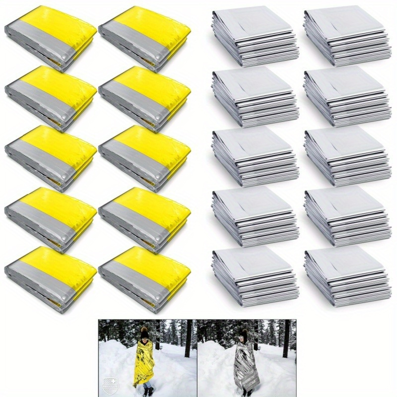 Emergency Mylar Blanket - マイラー断熱ブランケット,耐久性のあるスペースブランケット,アウトドアサバイバル,キャンプ,ハイキング,応急処置,自然災害用