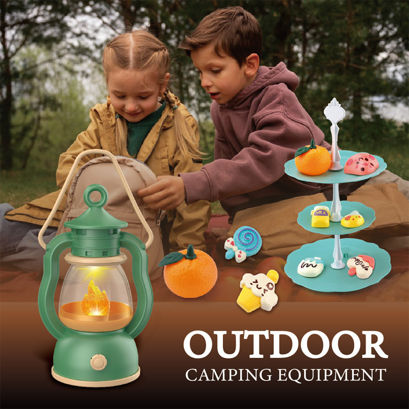 Outdoor Camping Toys - 子供用キャンプセット キャンプファイヤーごっこ遊び 幼児向けおもちゃ 男の子用 光と音付き キャンプおもちゃ付き