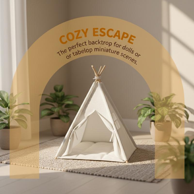 Outdoor Camping Equipment - 1:12スケール キャンプテントモデル 装飾用 模擬屋外テント飾り Ob11ドール用 小型テント