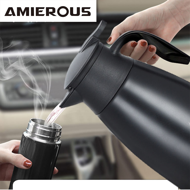 Outdoor Camping Kitchen - Arier ポータブルカーケトル 800ML ハンドル付き 車載プラグ電源モード 12V/24V