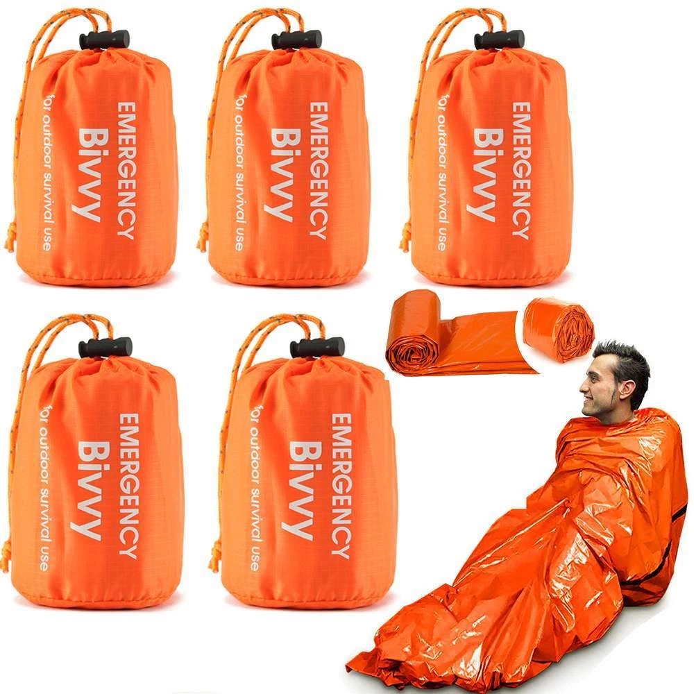 1-5パック緊急用寝袋サーマルブランケット防水アウトドアサバ - Emergency Mylar Blanket のレビューと価格