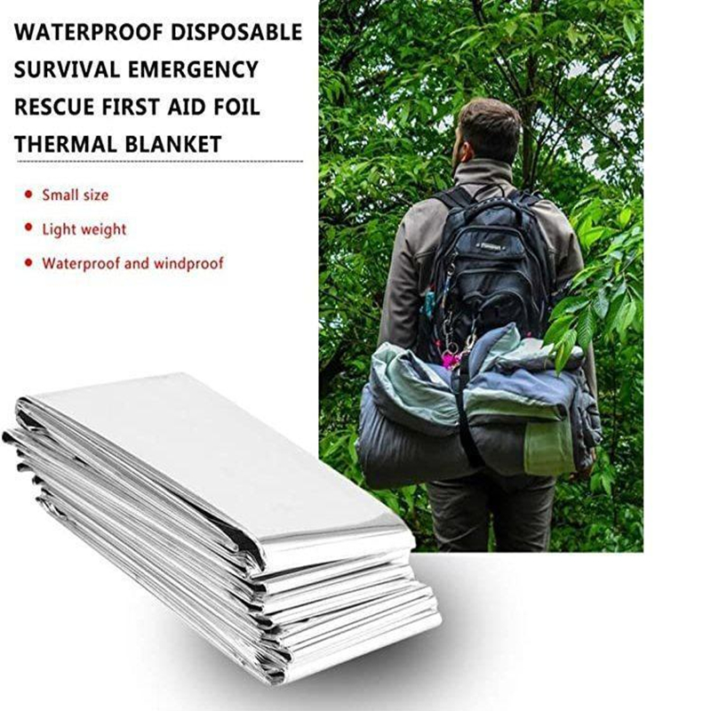緊急用保温ブランケット マイラー素材 アウトドアサバイバル応 - Emergency Mylar Blanket のレビューと価格