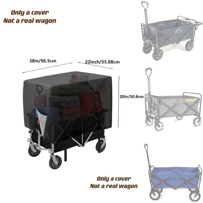 1pc キャンプカート防水カバー、折りたたみワゴン屋外キャン - Outdoor Camping Wagon のレビューと価格