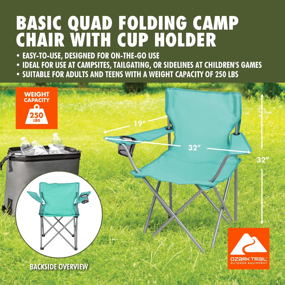 折りたたみ式クワッドキャンプチェア カップホルダー付き ポー - Outdoor Camping Recliner Chairs のレビューと価格