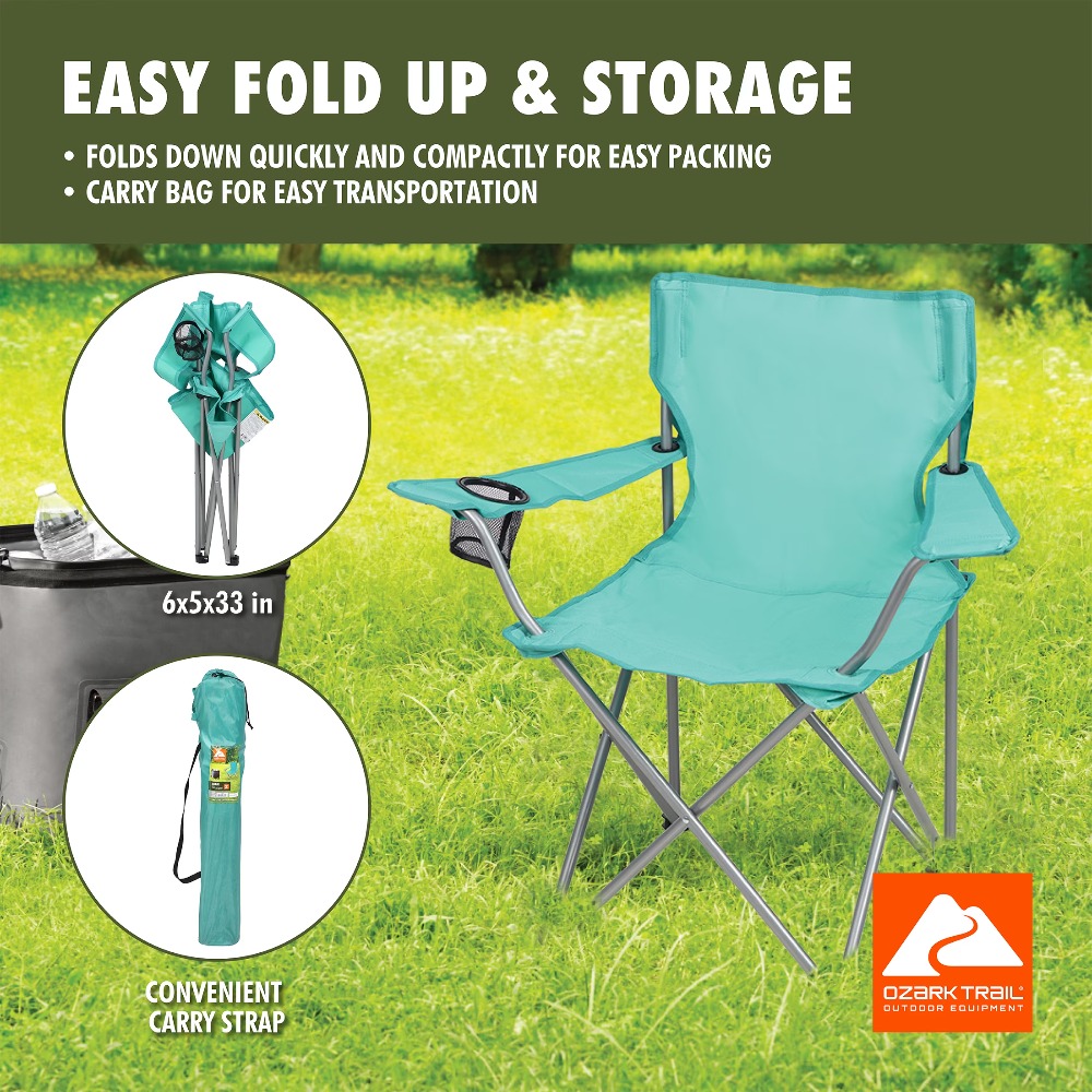 折りたたみ式クワッドキャンプチェア カップホルダー付き ポー - Outdoor Camping Recliner Chairs のレビューと価格