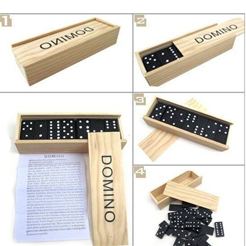 28 ピース/セット木製ドミノボードゲームテーブルゲームドミ - Outdoor Camping Toys のレビューと価格
