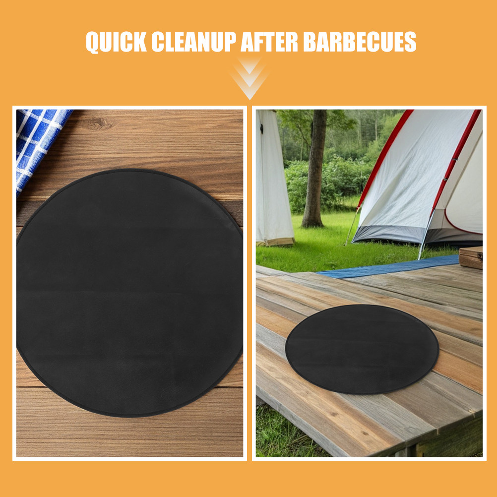 耐火性丸型BBQマット 24インチ 耐熱屋外ファイヤーピット - Outdoor Camping Grill のレビューと価格