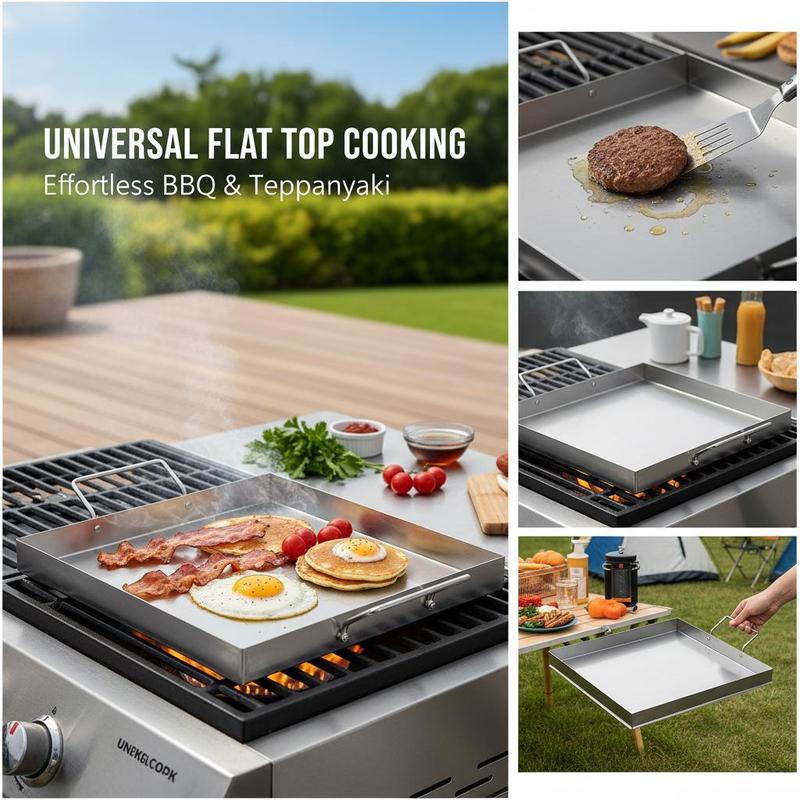 ユニバーサルフラットトップグリドル 18x16インチ キャン - Outdoor Camping Kitchen のレビューと価格