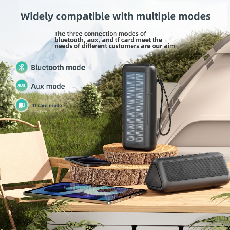 HiFiポータブルソーラー充電式Bluetoothスピーカー - Outdoor Camping Videos のレビューと価格