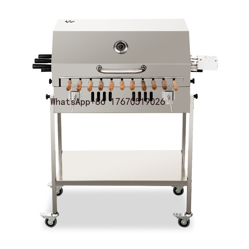 モダンな屋外用大型炭火キプロス風フクーロティサリーバーベキュ - Outdoor Camping Grill のレビューと価格