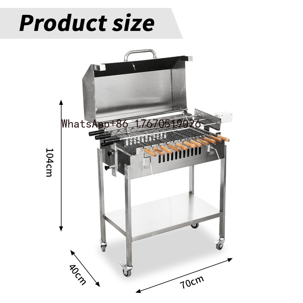 モダンな屋外用大型炭火キプロス風フクーロティサリーバーベキュ - Outdoor Camping Grill のレビューと価格