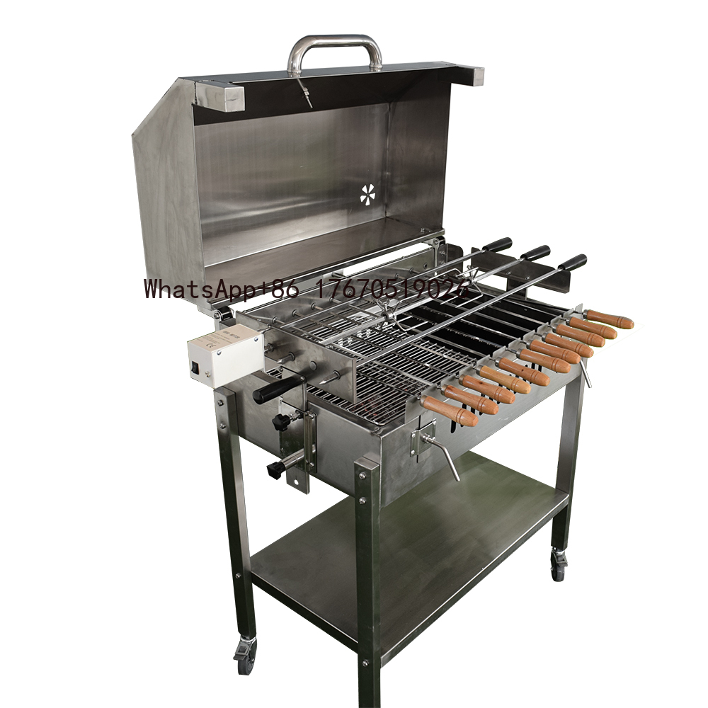 モダンな屋外用大型炭火キプロス風フクーロティサリーバーベキュ - Outdoor Camping Grill のレビューと価格