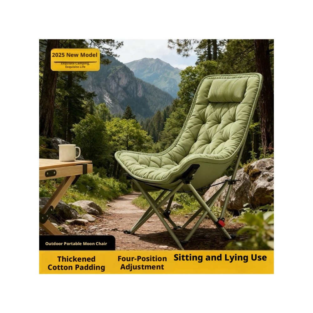 厚手の綿素材を使用した、屋外用折りたたみ式快適リクライニング - Outdoor Camping Recliner Chairs のレビューと価格