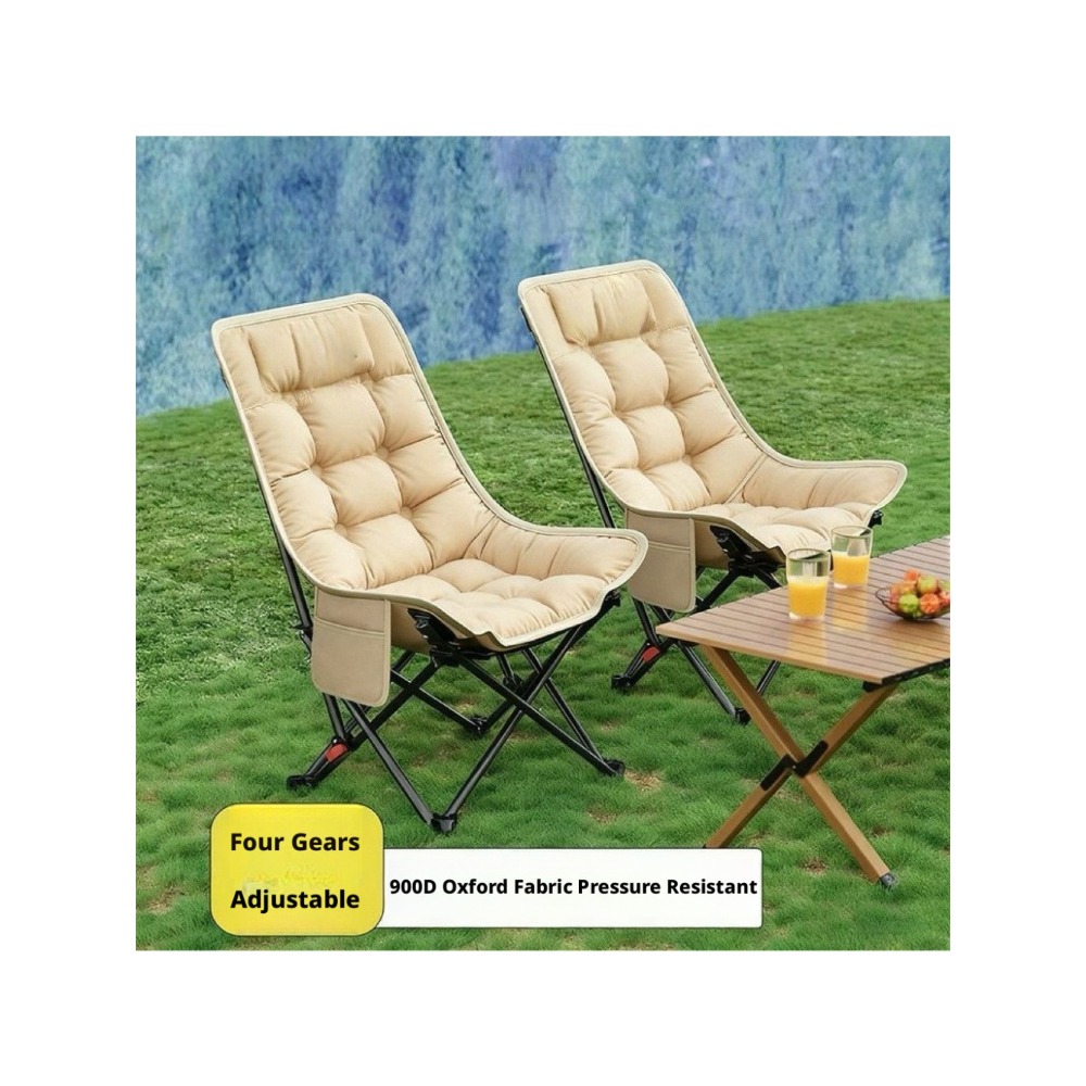 厚手の綿素材を使用した、屋外用折りたたみ式快適リクライニング - Outdoor Camping Recliner Chairs のレビューと価格