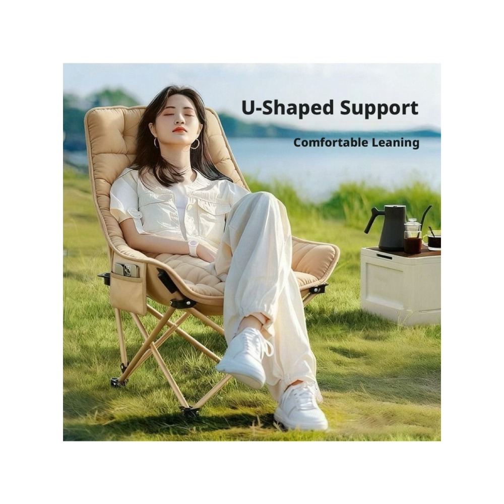 厚手の綿素材を使用した、屋外用折りたたみ式快適リクライニング - Outdoor Camping Recliner Chairs のレビューと価格