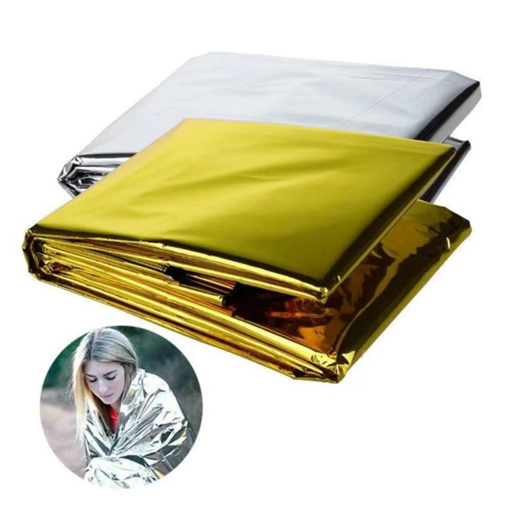 マイラーホイル緊急サバイバルブランケット防水防風反射スペース - Emergency Mylar Blanket のレビューと価格