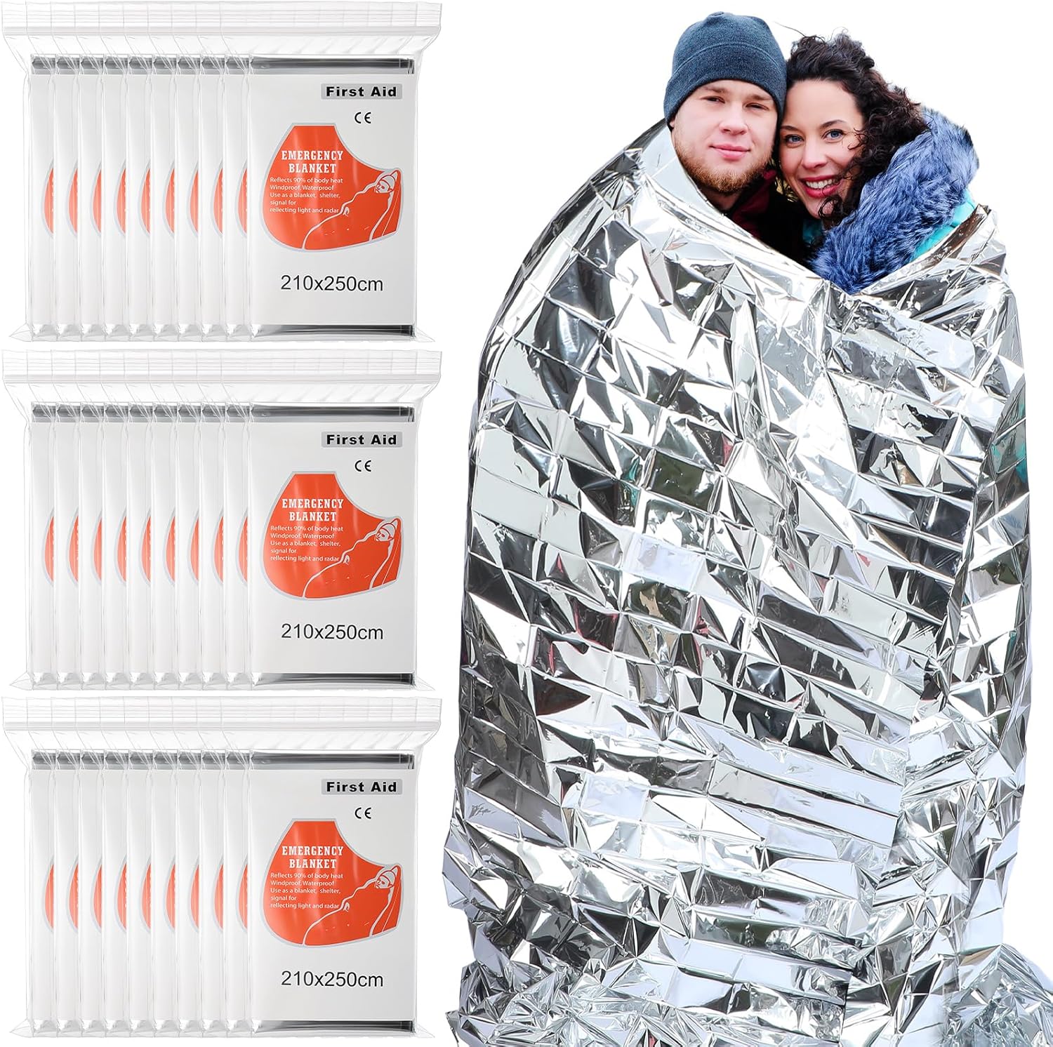 緊急用マイラーサーマルブランケット 51.18インチ x 8 - Emergency Mylar Blanket のレビューと価格