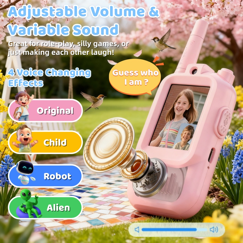 2個セット 子供用ビデオウォーキートーキー 2インチHDスク - Outdoor Camping Videos のレビューと価格