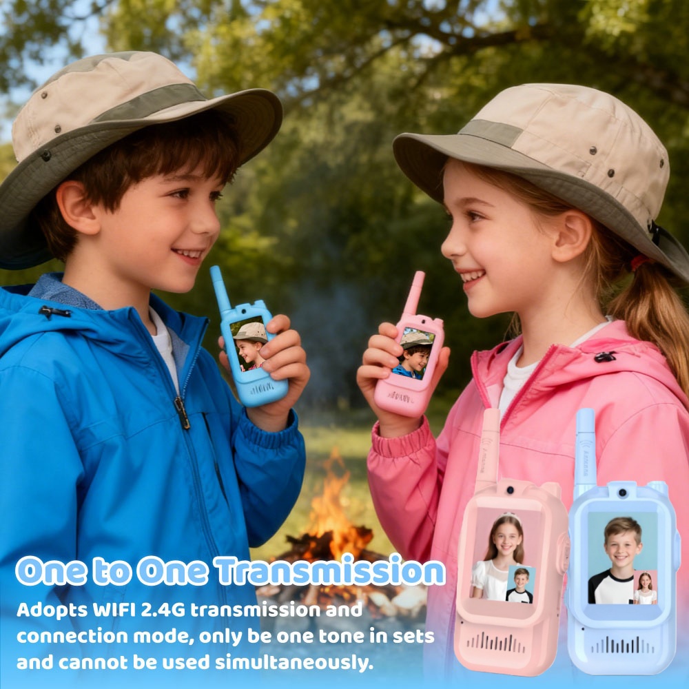 2個セット 子供用ビデオウォーキートーキー 2インチHDスク - Outdoor Camping Videos のレビューと価格