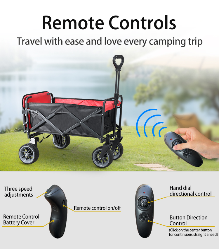 電動キャンプワゴンカート 折りたたみ式 2000mAh 電動 - Outdoor Camping Wagon のレビューと価格