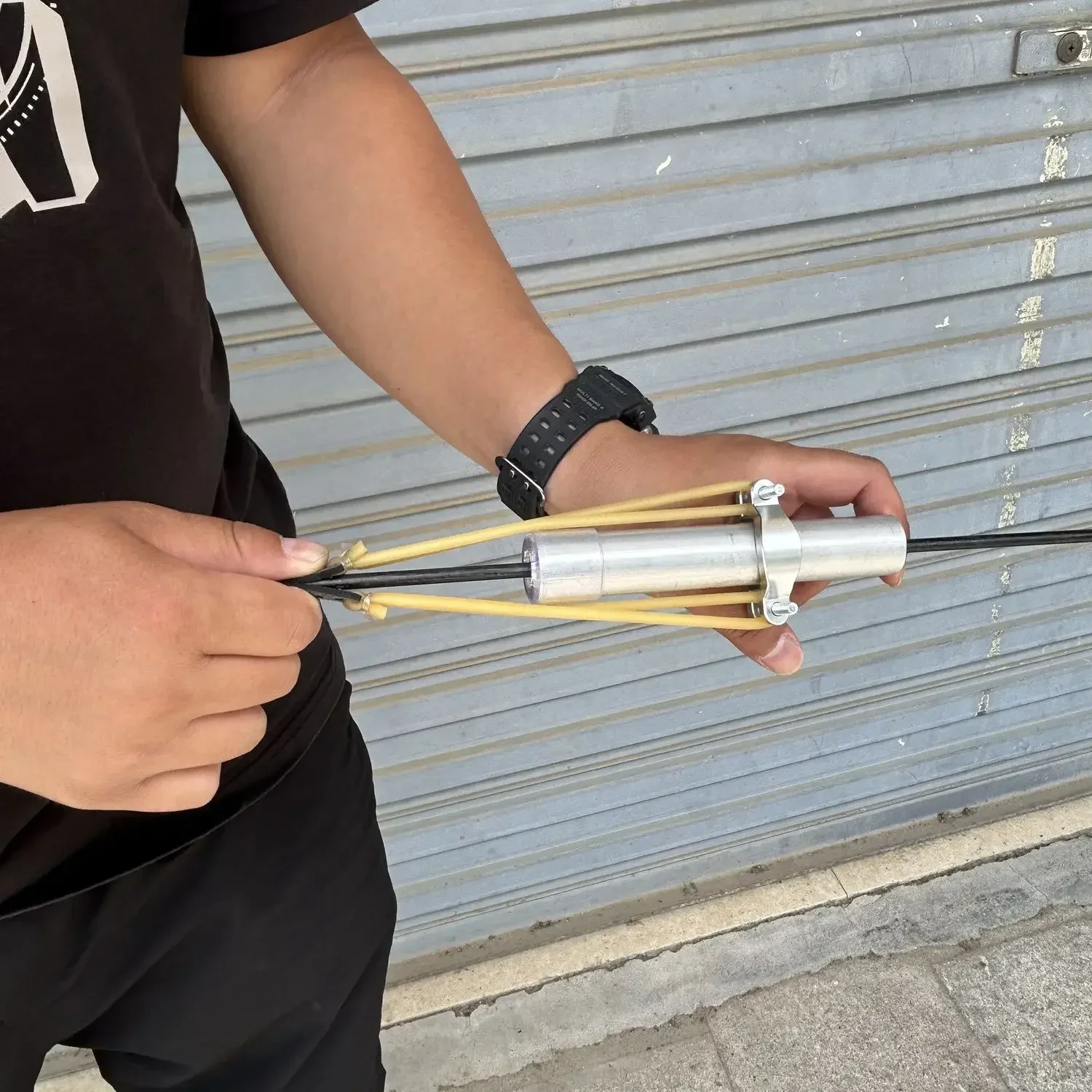1pc 屋外ミニポータブル手作り矢印ランチャーおもちゃキャン - Outdoor Camping Toys のレビューと価格