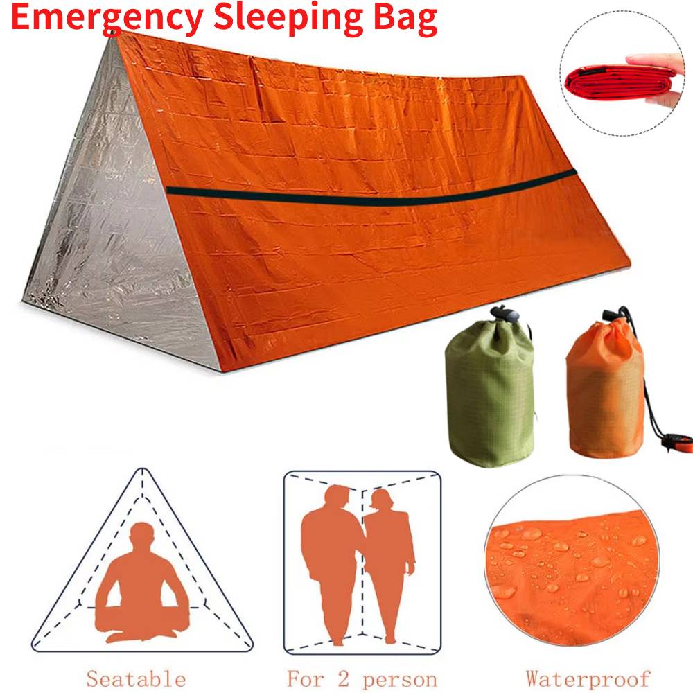 ポータブル防水緊急サバイバル寝袋屋外 EDC キャンプギアサ - Emergency Mylar Blanket のレビューと価格