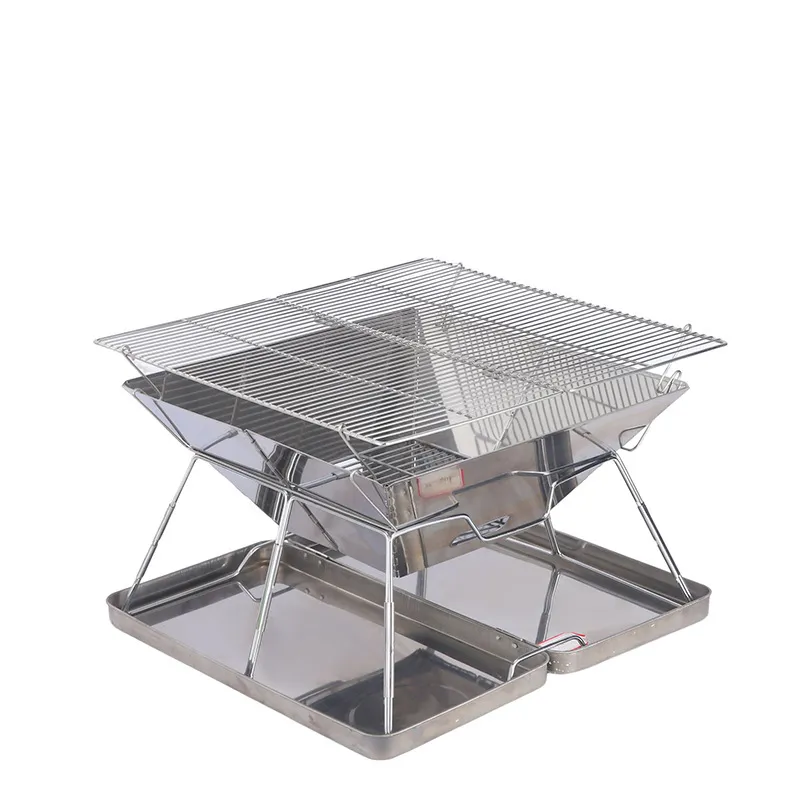 屋外折りたたみグリル Amazon人気商品 ステンレス製ポー - Outdoor Camping Grill のレビューと価格