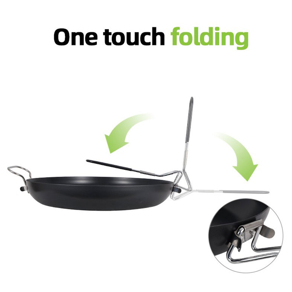 9インチのノンスティックキャンプ用フライパン、折りたたみ式ハ - Outdoor Camping Grill のレビューと価格