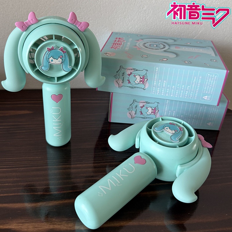初音ミクミニハンドヘルドファン冷却ファン家庭用オフィス旅行ア - Outdoor Camping Toys のレビューと価格