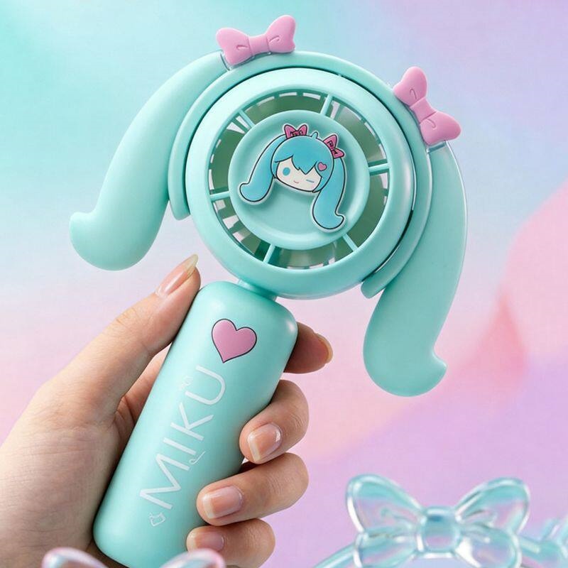 初音ミクミニハンドヘルドファン冷却ファン家庭用オフィス旅行ア - Outdoor Camping Toys のレビューと価格
