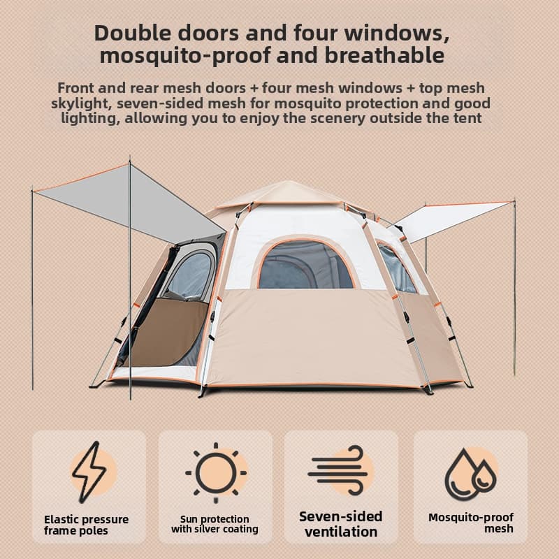 カスタムポータブル5～8人用キャンプテント、小型防水テント、 - Camping Zelt Outdoor のレビューと価格