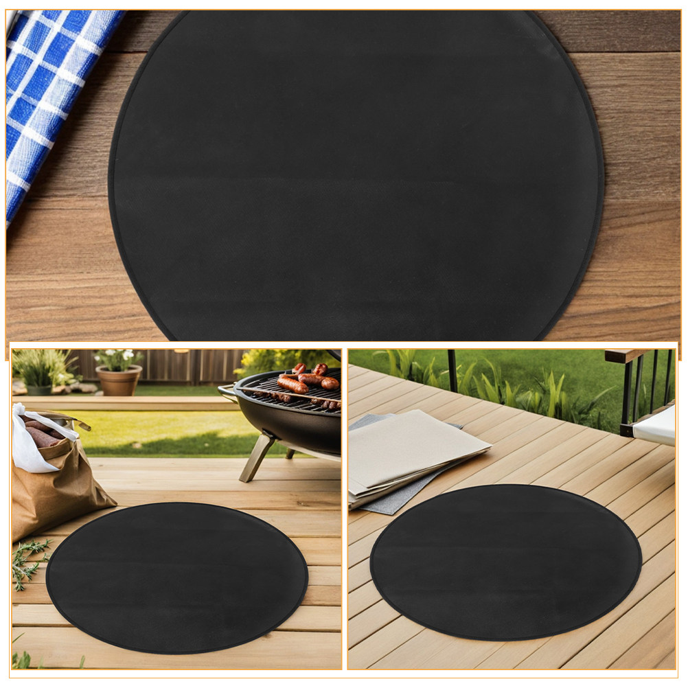24 インチラウンド耐熱耐火マット屋外バーベキューグリルパッ - Outdoor Camping Grill のレビューと価格