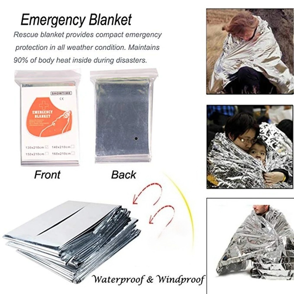 1/4 個の緊急用マイラーサーマルブランケットフォイルスペー - Emergency Mylar Blanket のレビューと価格