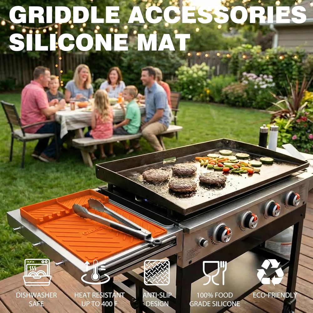 シリコン製グリルマットまたはグリドルアクセサリー、調理キッチ - Outdoor Camping Kitchen のレビューと価格