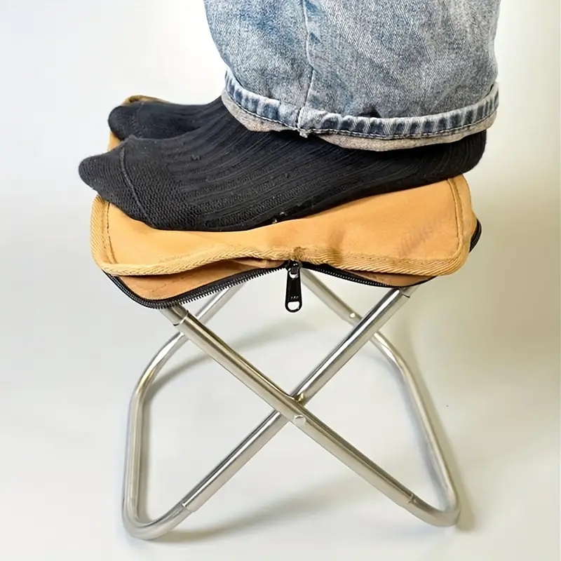 屋外折りたたみ筆箱小さなスツールポケットスツールポータブル釣 - Outdoor Camping Recliner Chairs のレビューと価格