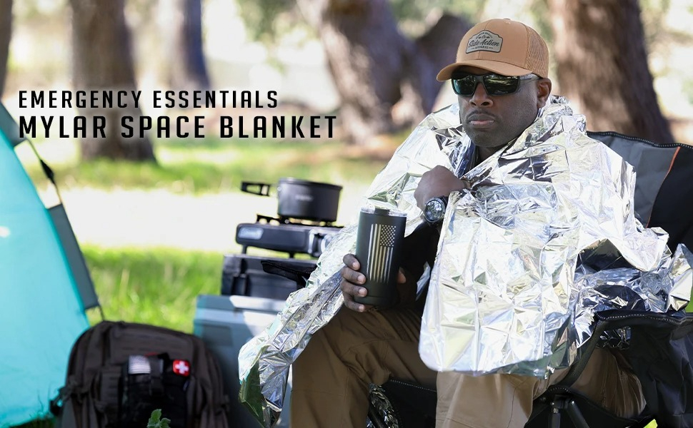 4 個緊急マイラーサーマルブランケットホイルスペースブランケ - Emergency Mylar Blanket のレビューと価格