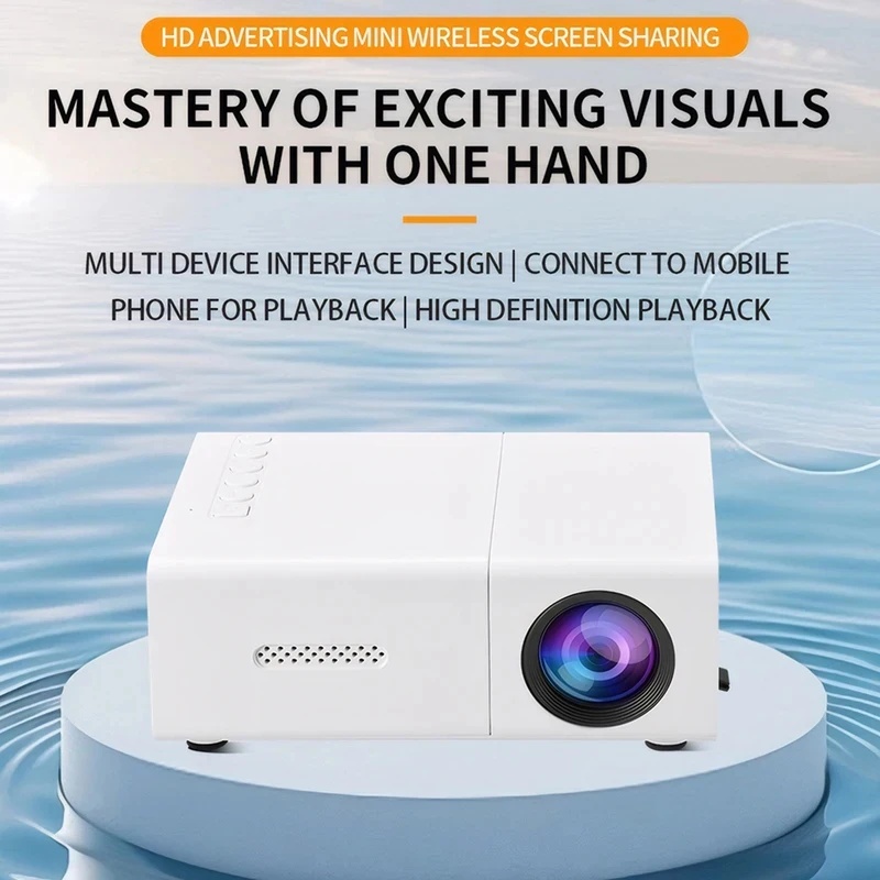 1080P LEDミニプロジェクター リモコン付き 4K H - Outdoor Camping Videos のレビューと価格
