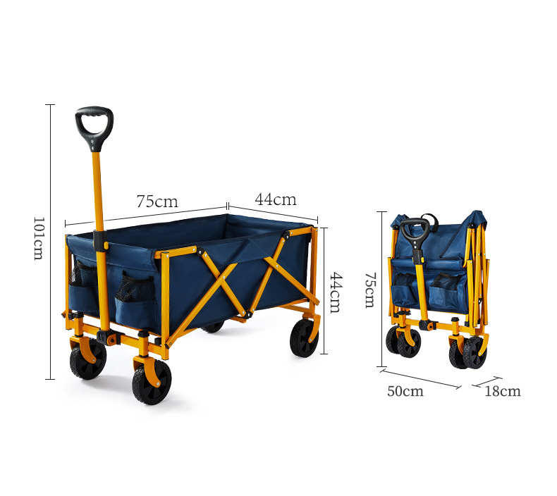 折りたたみ式ワゴン、ビーチカート大容量、頑丈な折りたたみ式ポ - Outdoor Camping Wagon のレビューと価格