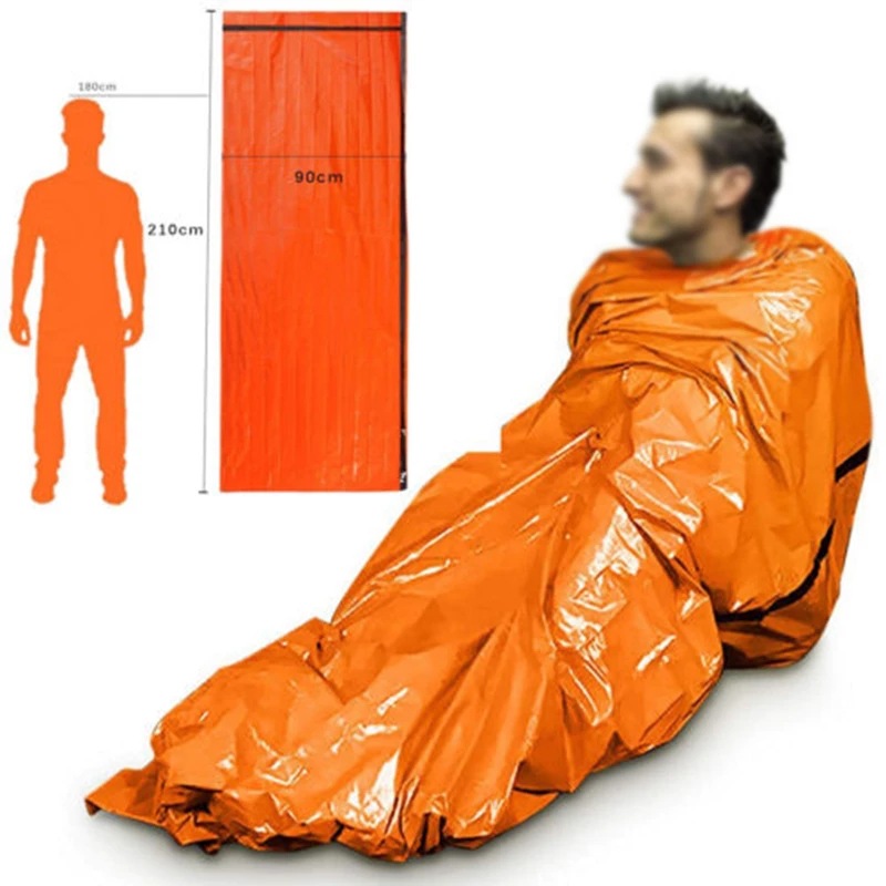 ポータブル防水緊急サバイバル寝袋屋外 EDC キャンプギアサ - Emergency Mylar Blanket のレビューと価格