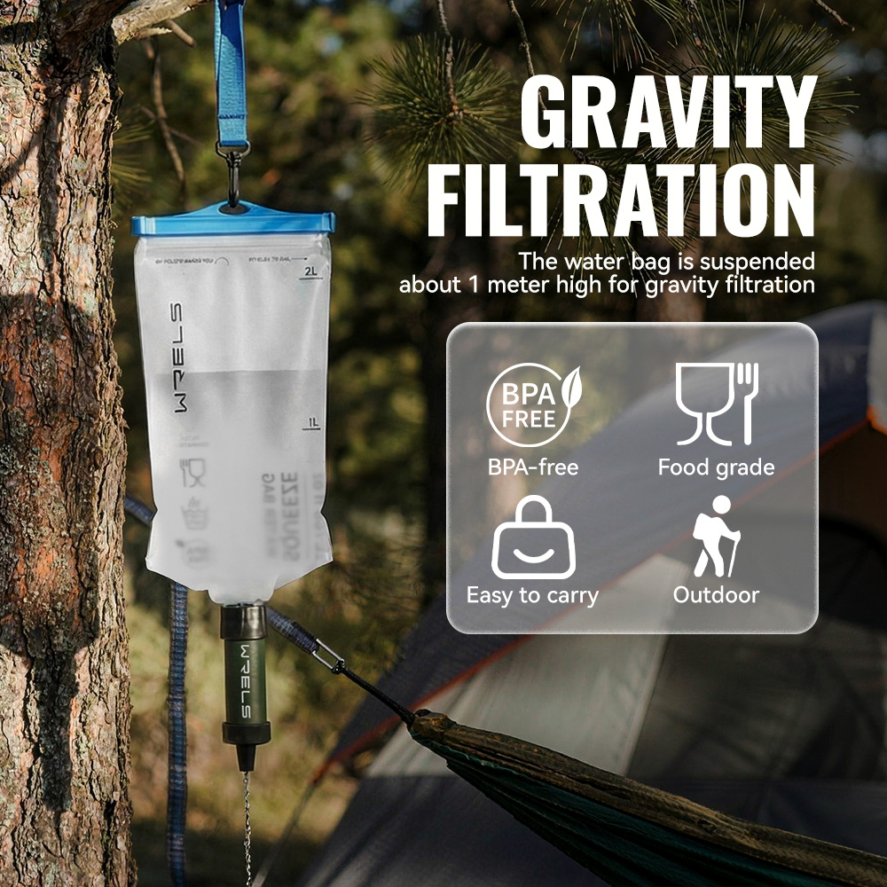 WRELS キャンプ＆サバイバル緊急用屋外携帯浄水器 - 直 - Portable Water Filter のレビューと価格